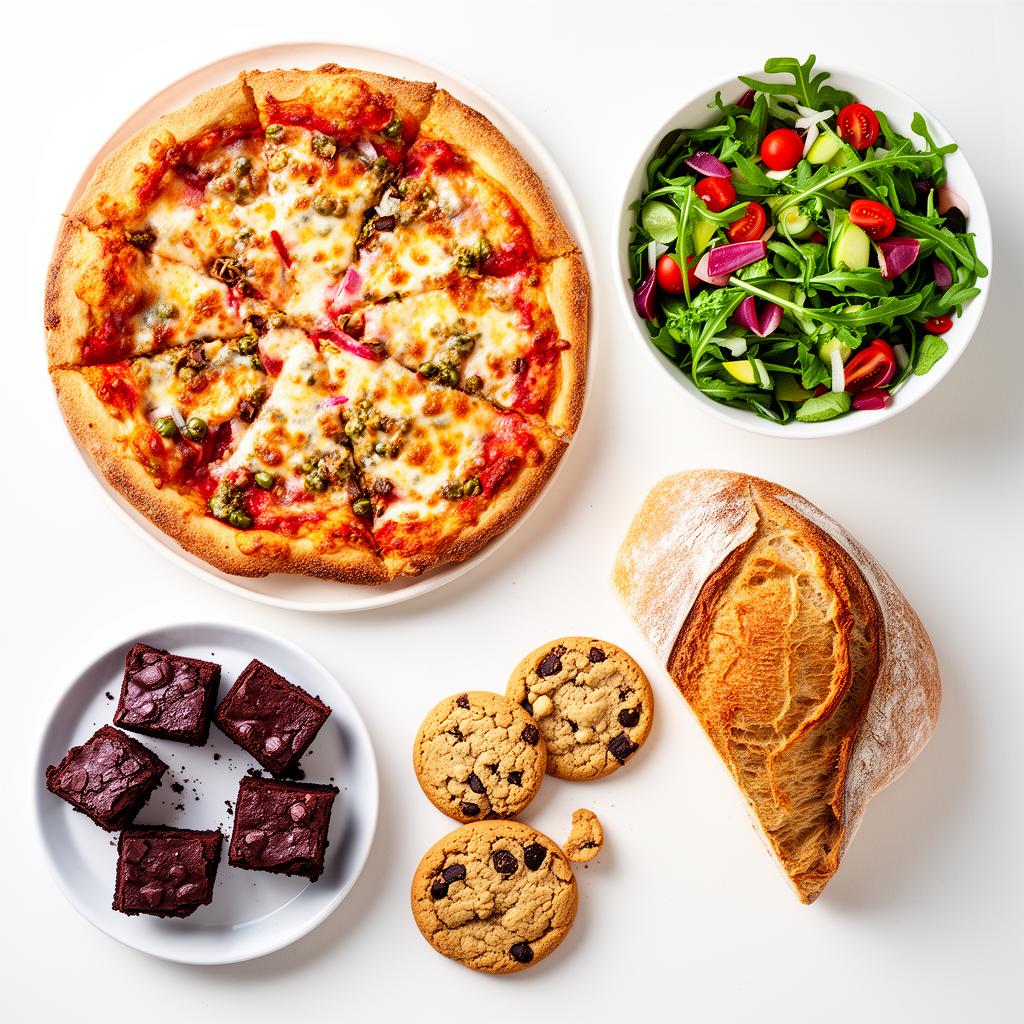 Pizza, pan y postres saludables